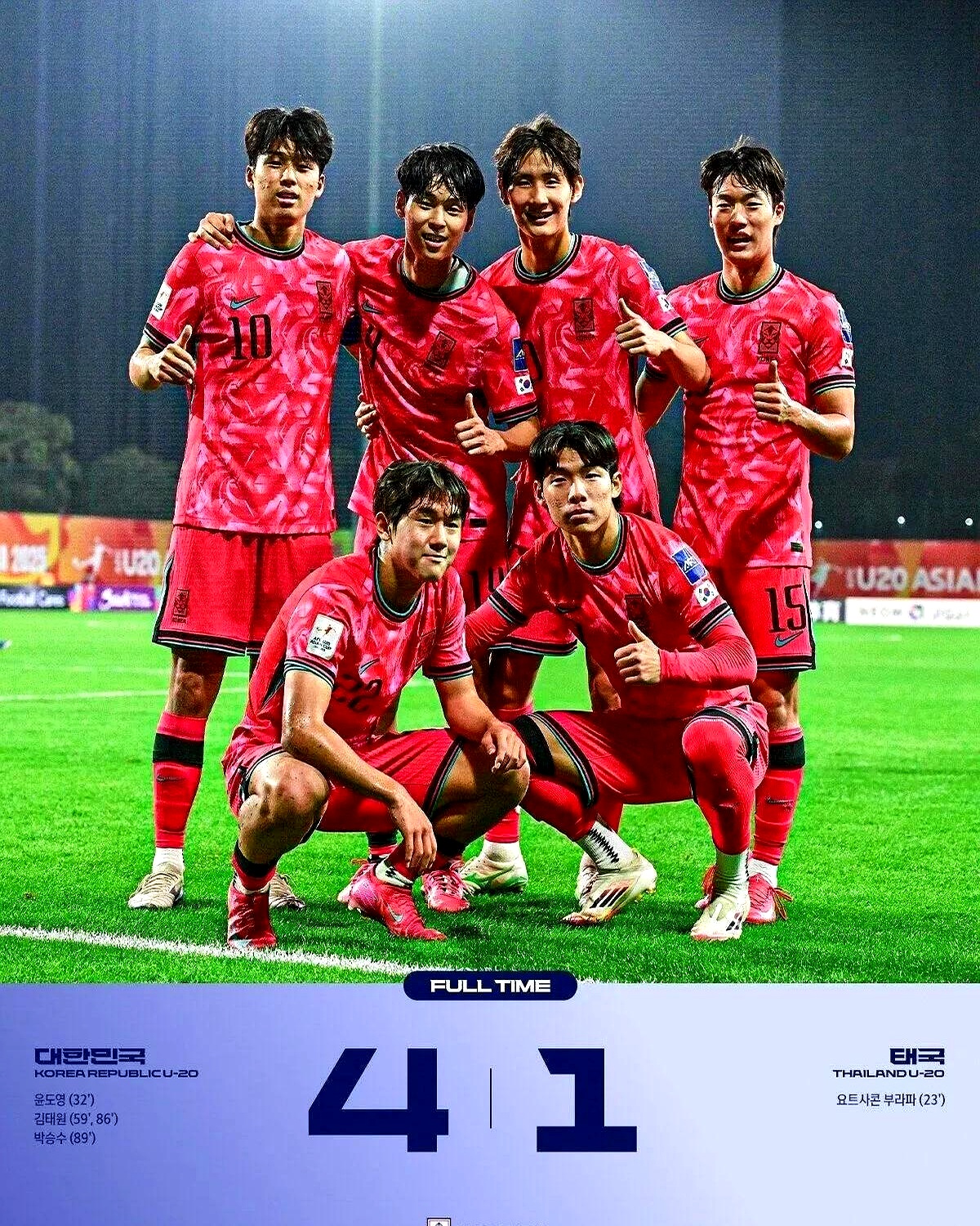 泰国队横扫韩国队，李梓嘉统治全场